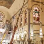 JTI Telescopic Boom Lift at St John the Baptist Church, Jersey City USA